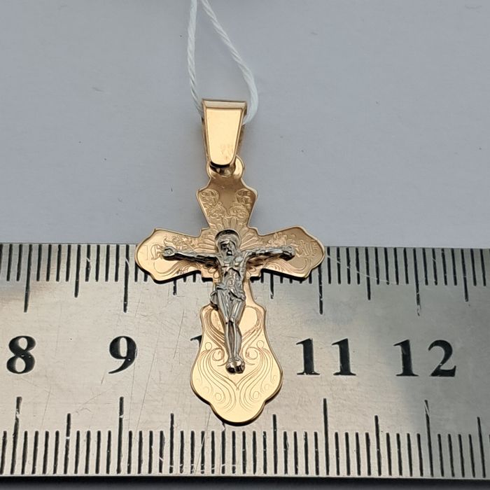 ‼Золотой крестик  2,16 гр  Золотая подвеска Золото 585*