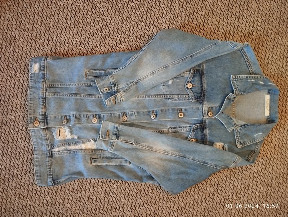 Джинсова куртка довга р. S-M