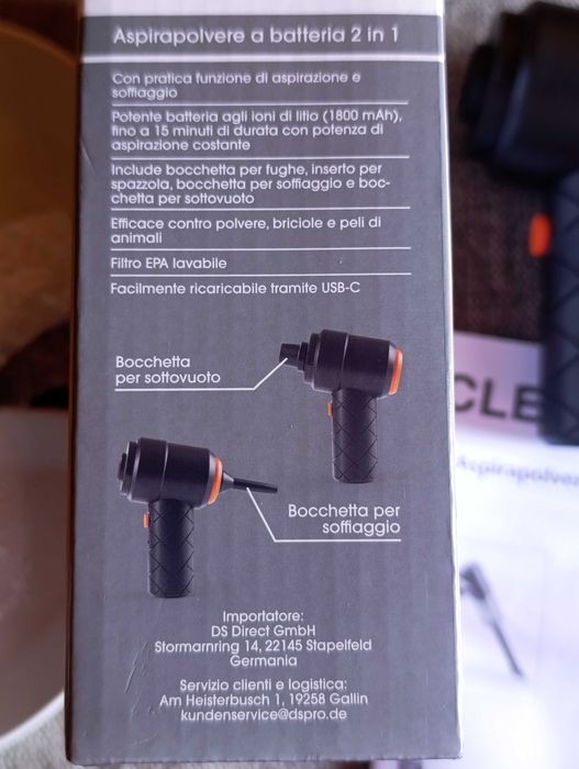 Mini aspirador portátil CLEANmaxx 2 em 1