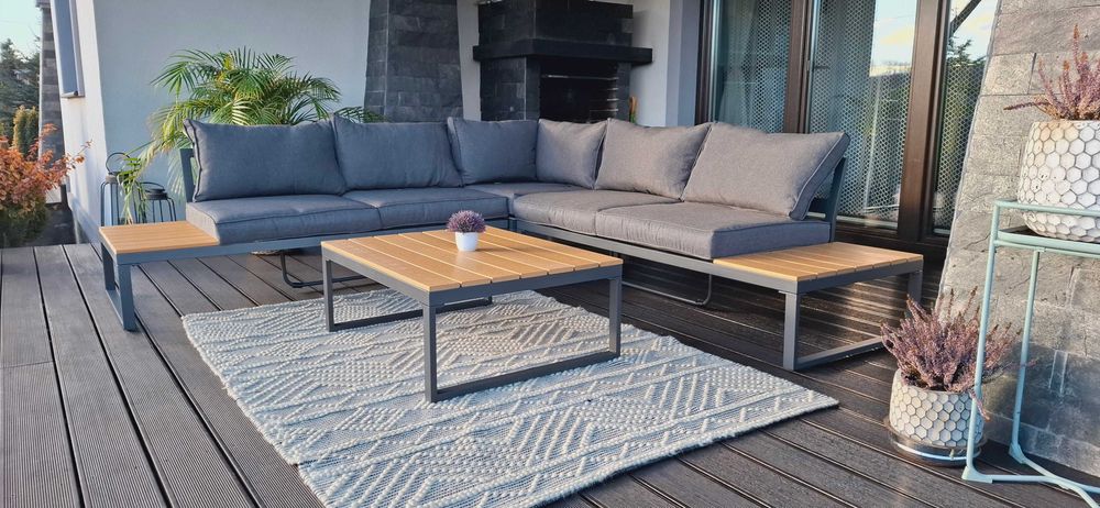 Zestaw Mebli Ogrodowych - Narożnik Aluminiowy Outdoor MONZA