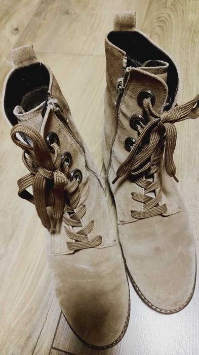 Сапоги замшевые натуральн., черевики замшеві, р. 38, Німеччина, бу