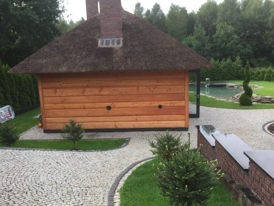 Elewacja drewniana, Deska elewacyjna, nieregularna recznie obrabiana