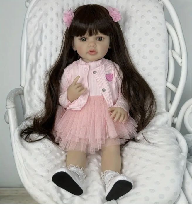 Лялька реборн 55 см повністю вініл-силіконова
