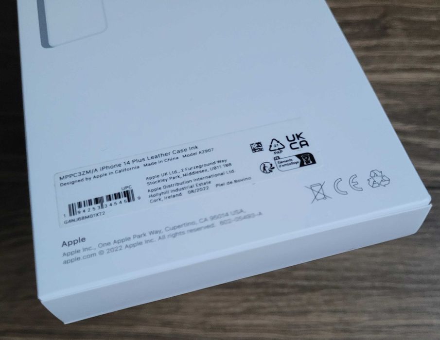Apple etui plecki do iPhone 14 Plus z MagSafe granatowe skórzane NOWE
