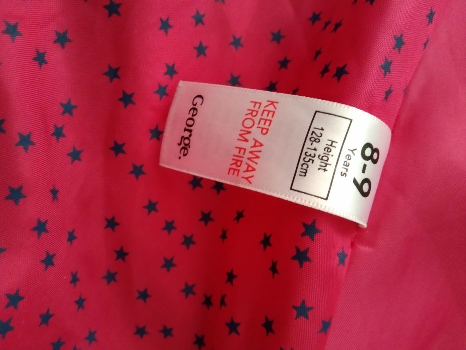 Płaszcz George rozmiar z metki 128-135 na 8-9 lat