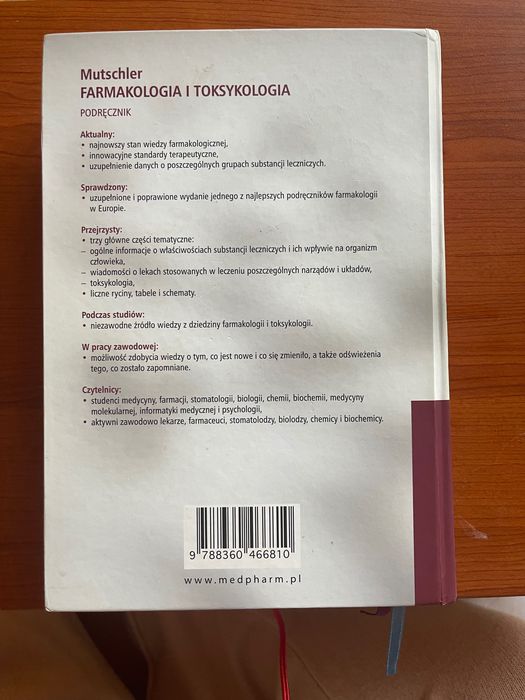 Farmakologia i toksykologia Mutschler