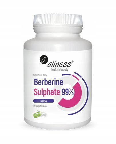 aliness berberine sulphate 99% 400 mg 60 kaps. korzeń berberysu suplement