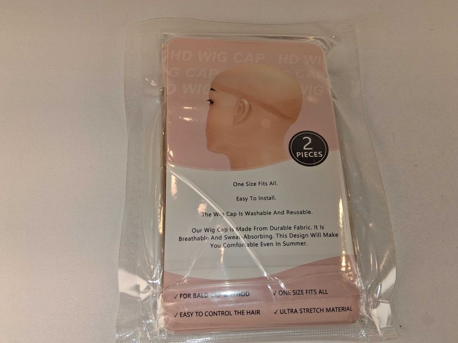 E021 Zestaw 2 Sztuki Czapka Pod Perukę HD Wig Cap UltraRozciągliwaNude