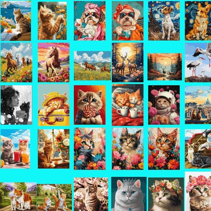 Картины по номерам животные и птицы