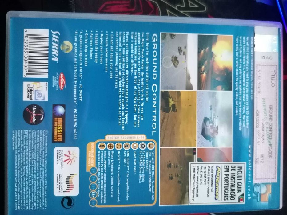 Ground Control jogo Pc caixa original (Selo IGAC)