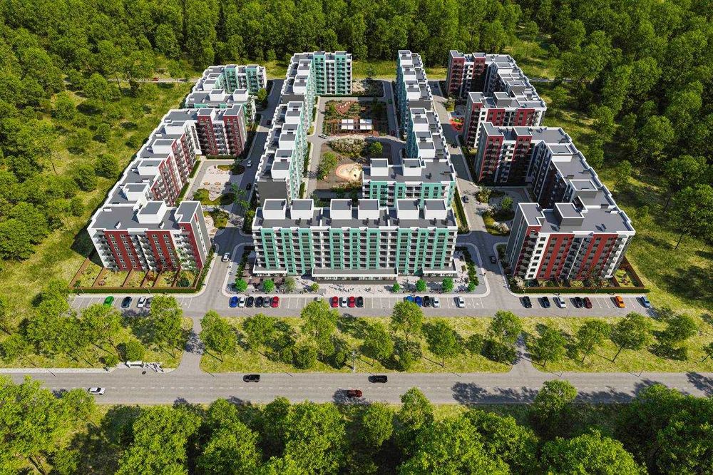 1-к квартира 45,3 м2 з подвір'ям 18 м2. Амстердам Клубний. Білогородка