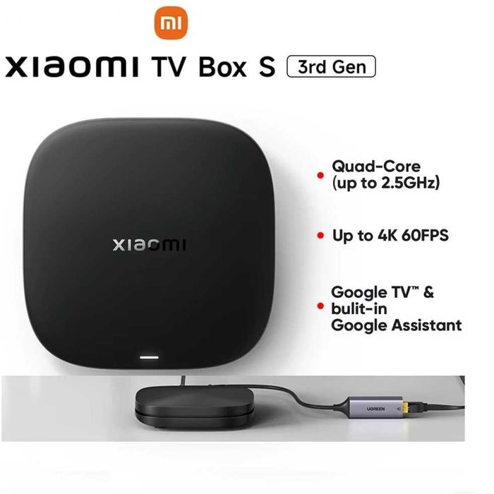 Смарт приставка  Xiaomi TV Box S 3rd Gen 2/32G WiFi BT5.2 Google TV 14.Netflix