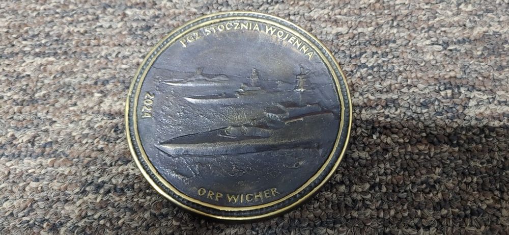 Okolicznościowy medal fregata Wicher Program Miecznik PGZ unikat