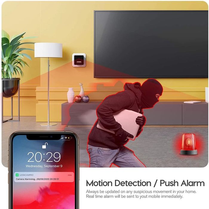 Carregador USB Câmara Espião HD detector movimento SELADO