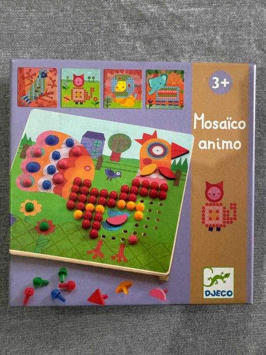 Jogo de recriar - Mosaico animais - Animais com pinos Djeco