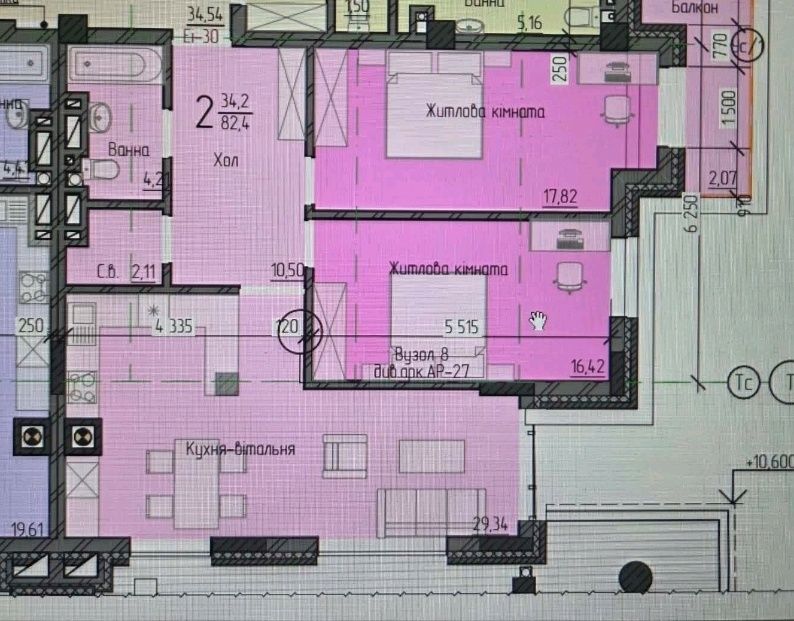2-кімнатна квартира за адресою вул. Капеланська (площа 82 м²) - Atlanta.ua - фото 15