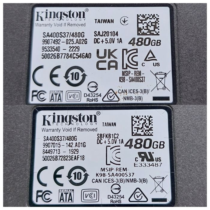 Ssd Kingston 480gb 93-94%