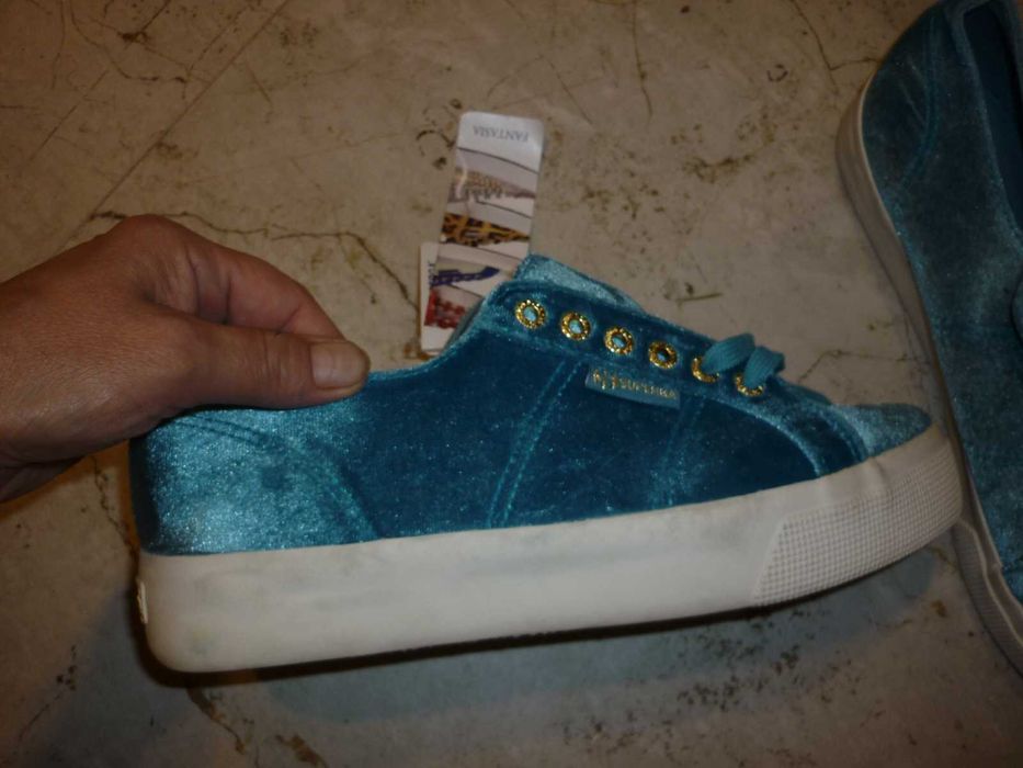 Superga aksamitne trampki nowe z metką