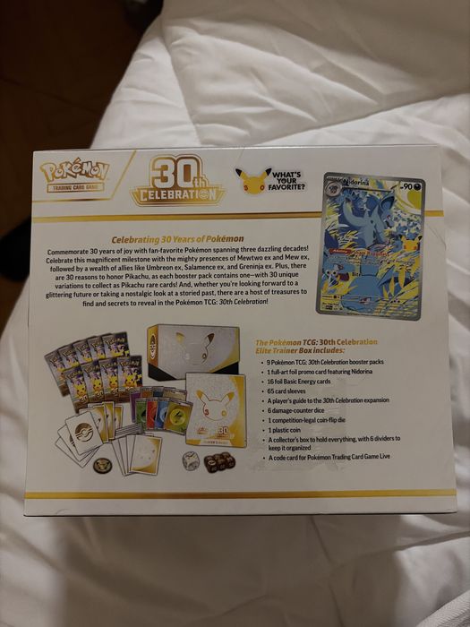 Trading Card Game Pokemon 30th  Celebration