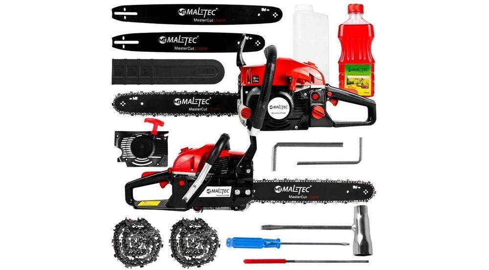 Zestaw XXL Piła Spalinowa Łańcuchowa 5.7KM do drzewa lasu pilarka NOWA