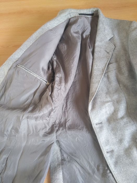 Szara wełniana marynarka męska