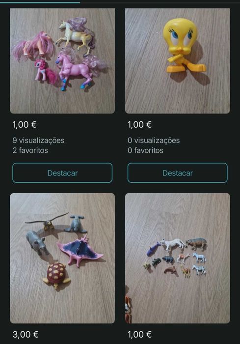 Vários brinquedos disponíveis não comprar anúncio