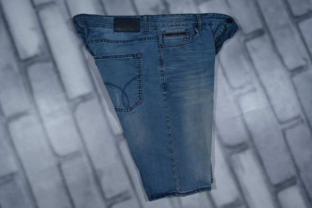 Jeansowe spodenki szorty Calvin Klein Jeans Rozmiar 38 (W38) XL-XXL Bawełna Elastan