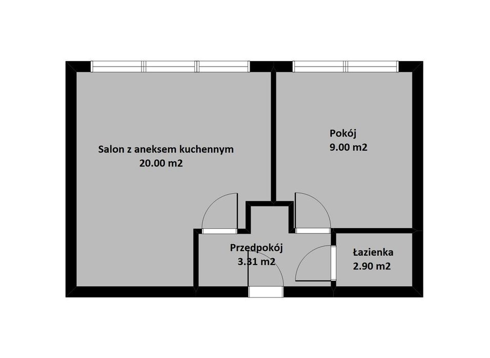 ul. Mełgiewska | 2-pokoje , 1-piętro | Po remoncie