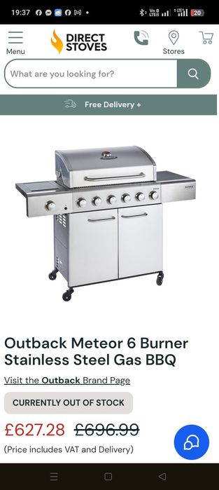 Grill gazowy ogrodowy outback meteor 6 palnikow plus podgrzewacz