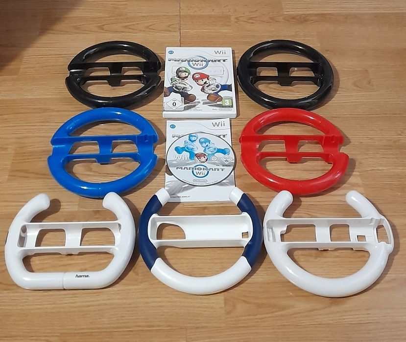 Jogo Nintendo Wii/Wii U - Mario Kart Wii + Volante Original Wii