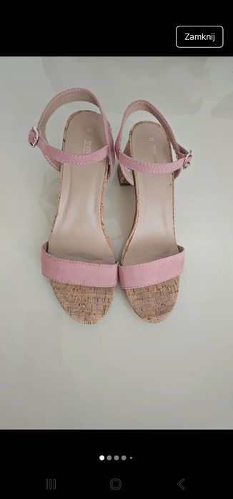Buty sandałki 39 różowe