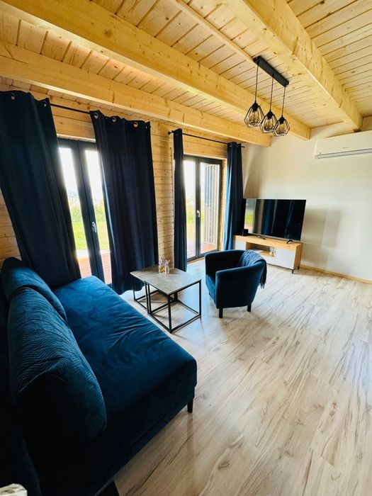 Widokowa stodoła domek w górach Beskid wyspowy jacuzzi balia
