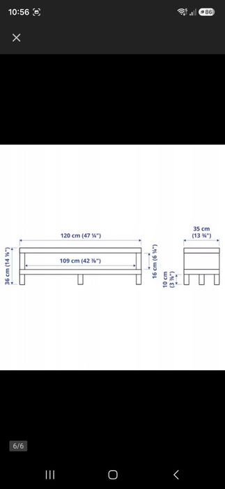 NOWA Szafka pod TV IKEA LACK 120x35 cm czarnobrązowa – Fabrycznie ...