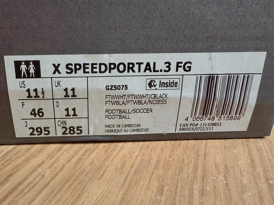 Nowe Korki Adidas X Speedportal.3 FG, Rozmiar 46, 29cm.