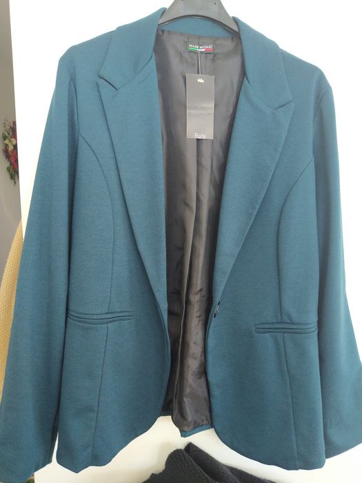 Blazer azul elegante e confortável- Made in Italy - Tamanho L - Novo!