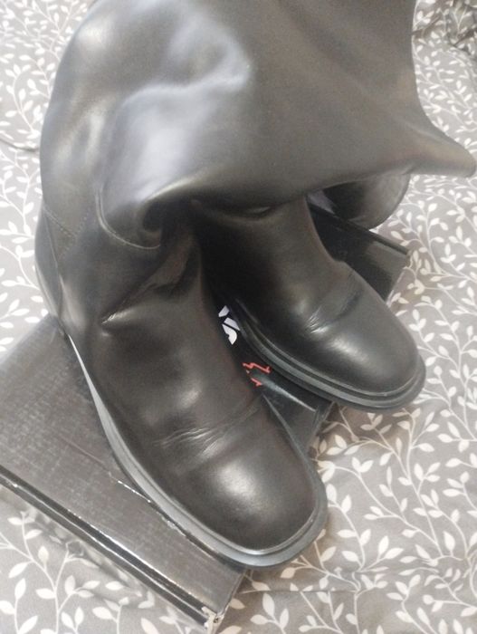 Сапоги женские кожаные