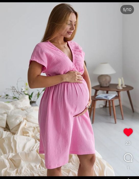 Муслінова сукня для вагітних 5XL, 56 розмір