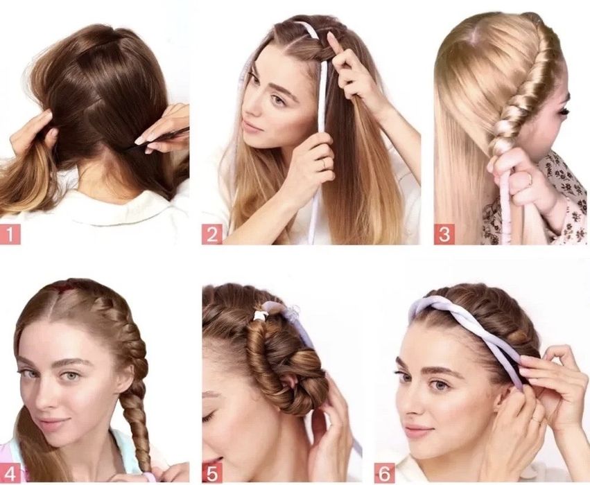 М'які бігуді для холодної завивки волосся обруч-джгут стрічка