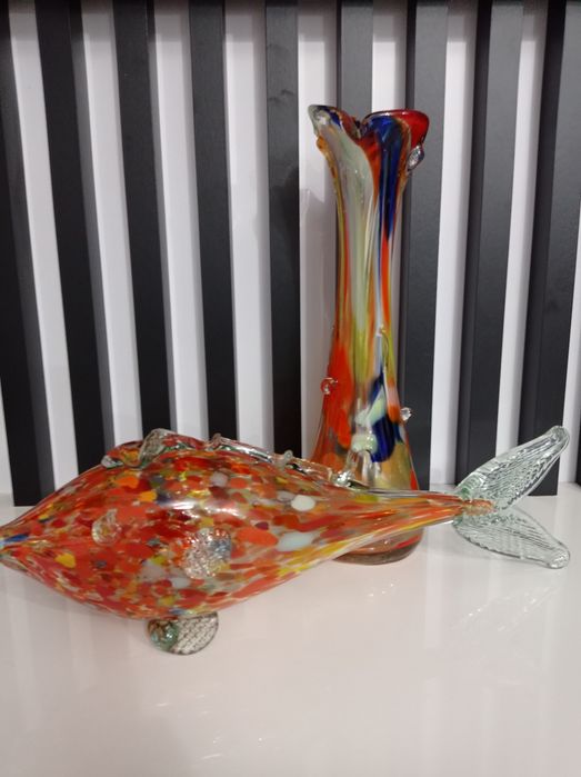 Szklana ryba i flakon PRL