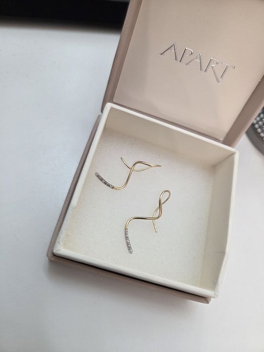 Eleganckie kolczyki złote – APART | Certyfikat autentyczności