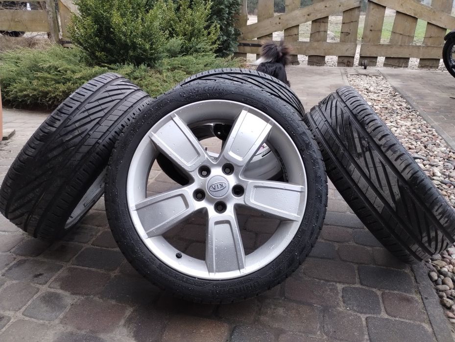 Sprzedam  letnie opony z alufelgami. kia.