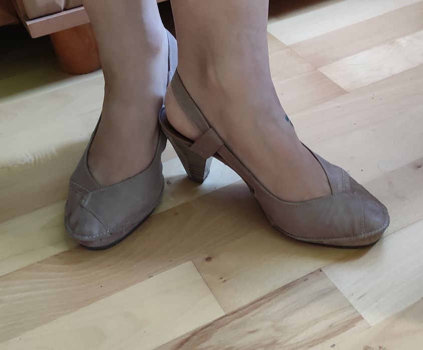 Sandały na obcasie, Lemar design, skóra naturalna, 37