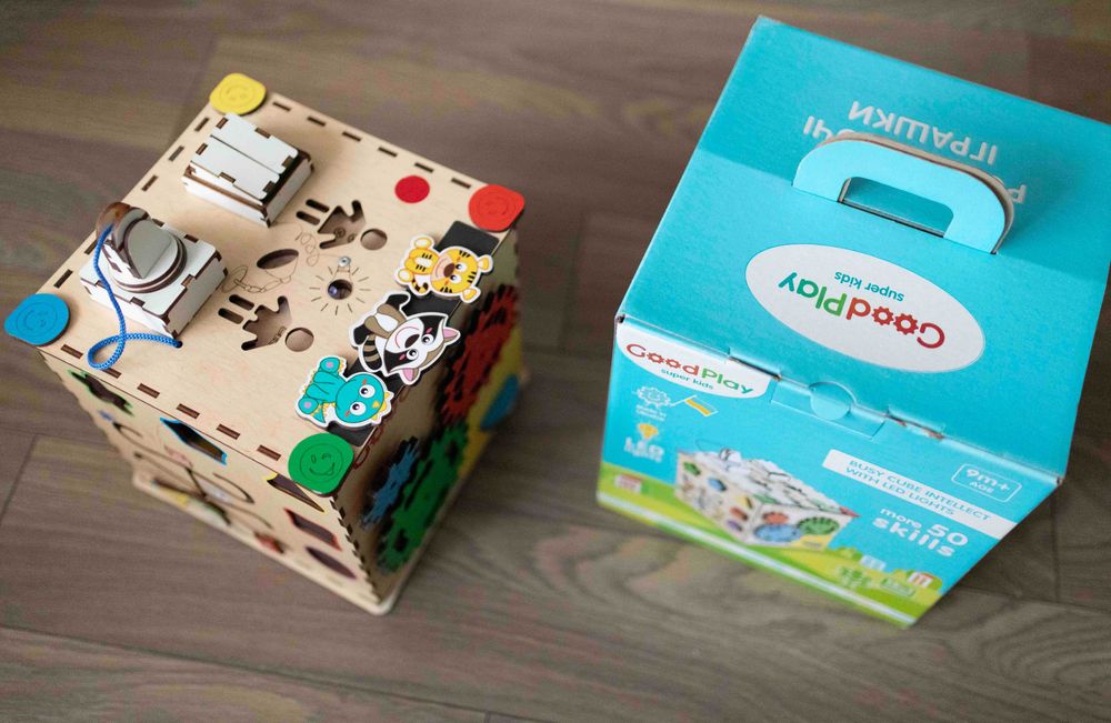 Дитячий розвиваючий Бізікуб GoodPlay з LED підсвічуванням