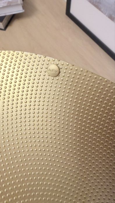 NOWY Alessi ABI07 BR Ellipse pojemnik - mosiądz z reliefem Półmisek