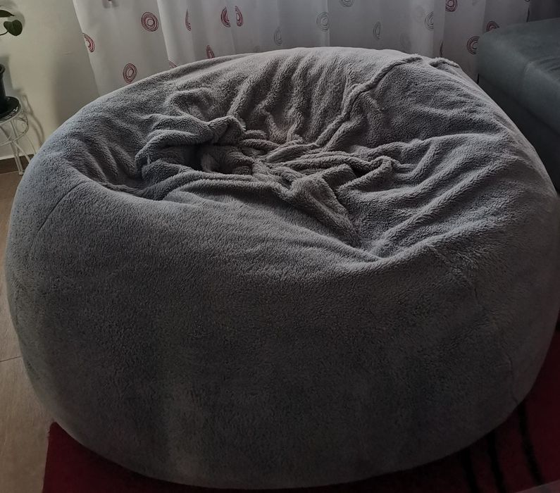 Puff Grande cinzento