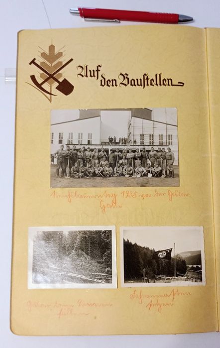 Militaria de Trincheira Album Honorário de Fotos RAD 1935/36