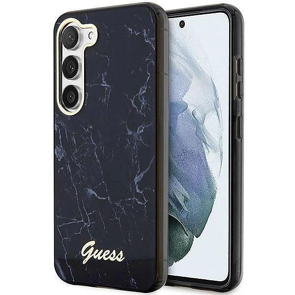 Etui Guess Marble Collection na Samsung Galaxy S23 - czarne