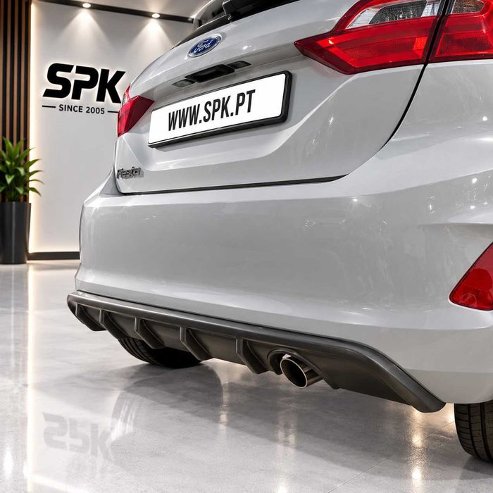 Difusor / Spoiler Traseiro Ford Fiesta "Base" (17-24) Preto Brilhante
