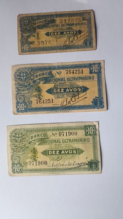 Notas antigas nacionais e estrangeiras