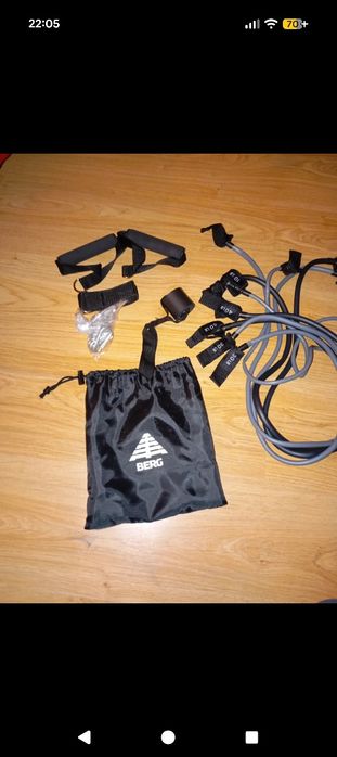 Kit Fitness com Elásticos de Resistência da Marca Berg Novo